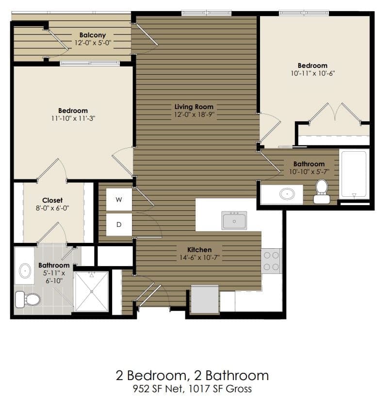 2 Bedroom - Twain