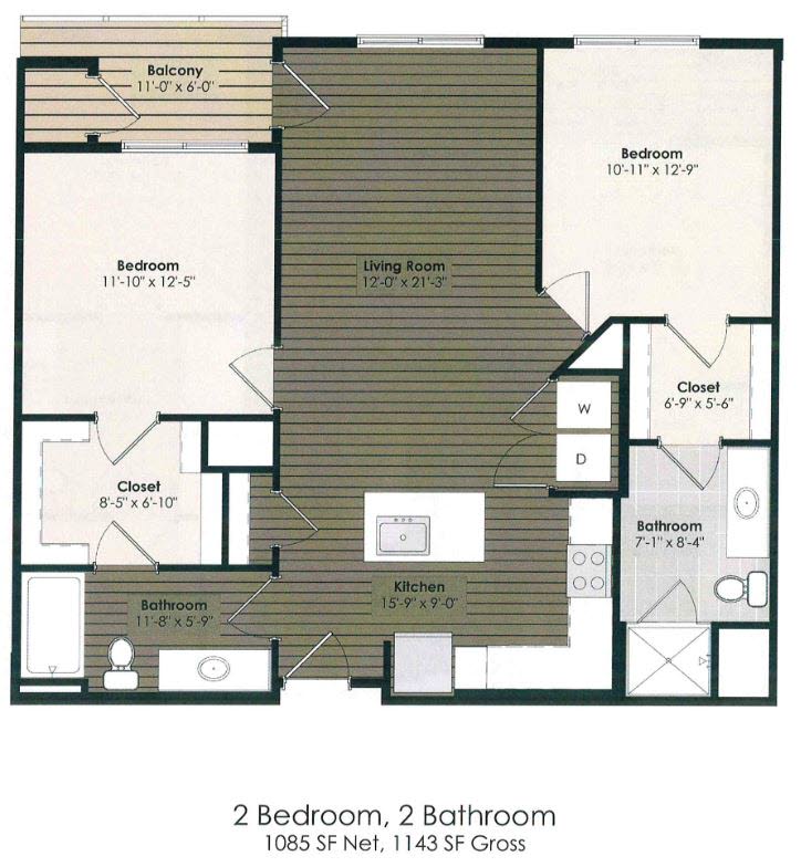 2 Bedroom - Carroll